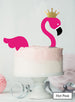 Flamingo Cake Kit Topper Set Premium 3mm Acrylic Hot Pink and Mirror Gold