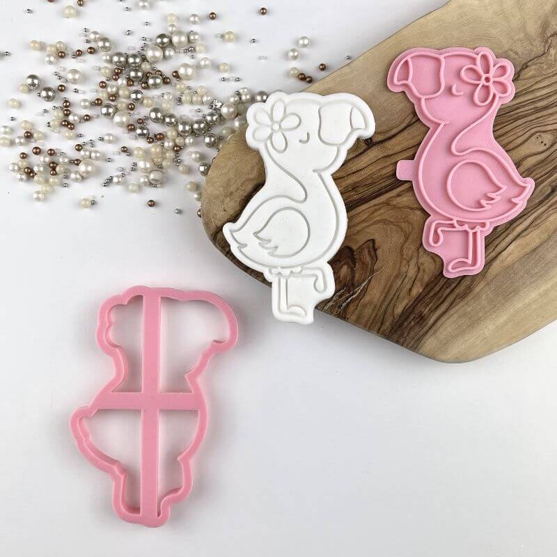 Flamingo Summer Cookie Cutter and Stamp