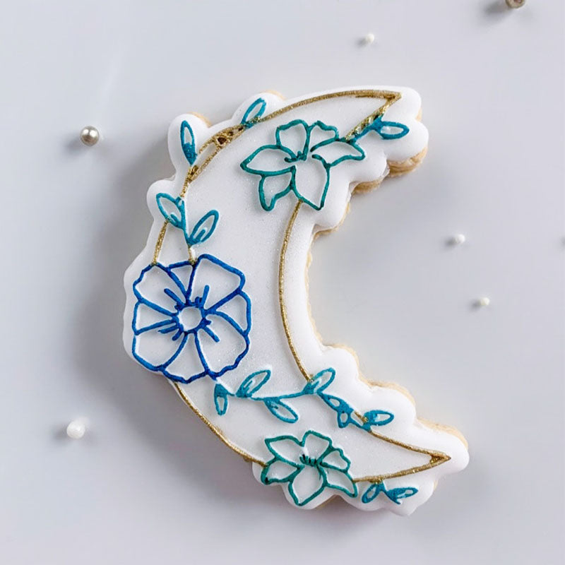 Floral Moon Ramadan Cookie Cutter and Embosser