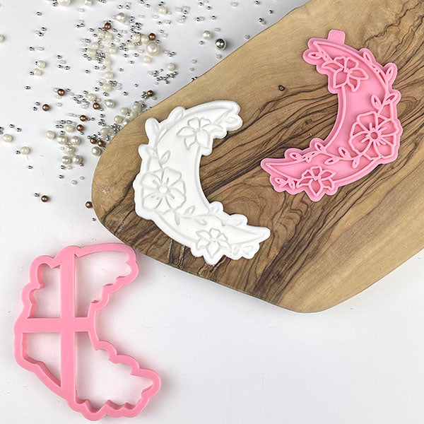 Floral Moon Ramadan Cookie Cutter and Stamp