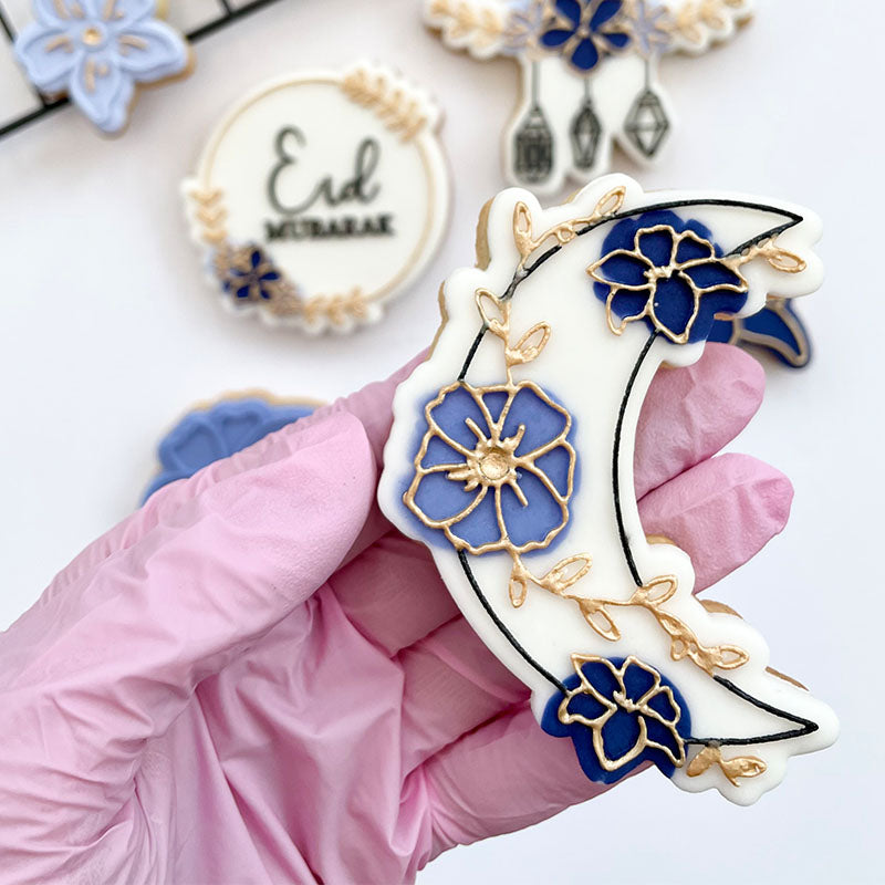 Floral Moon Ramadan Cookie Cutter and Embosser