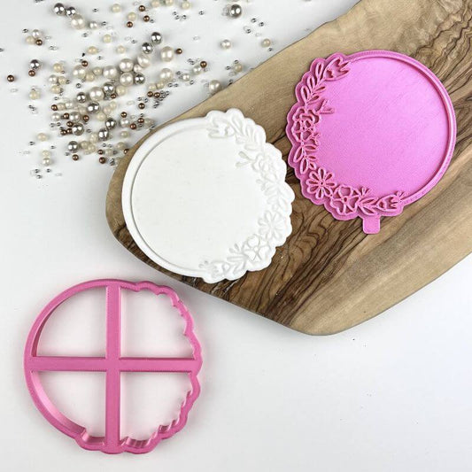 Floral Circle Cookie Cutter and Stamp