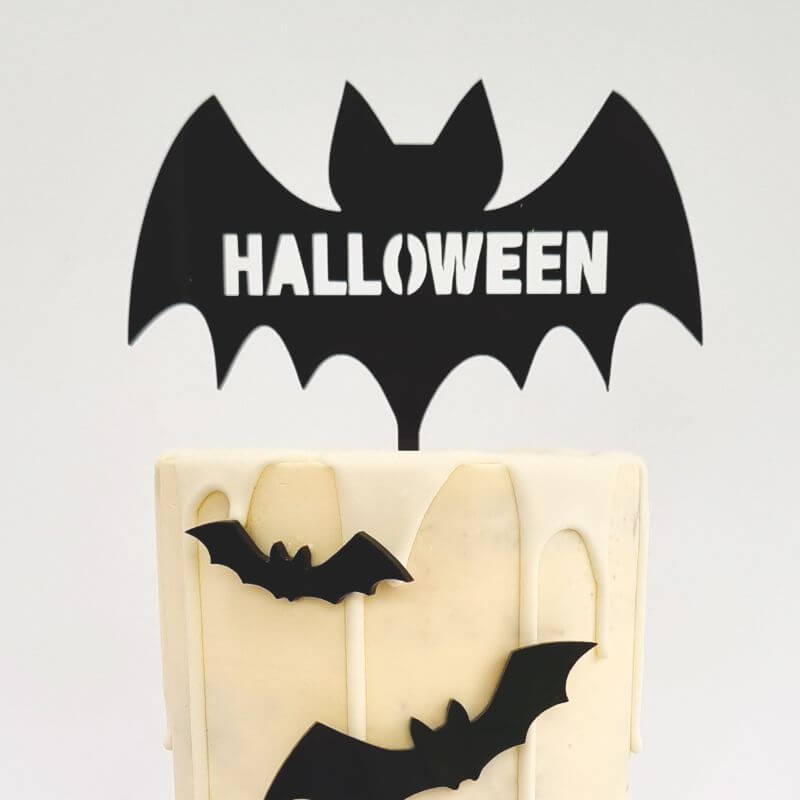 Halloween Bat Acrylic Cake Topper Premium 3mm Acrylic