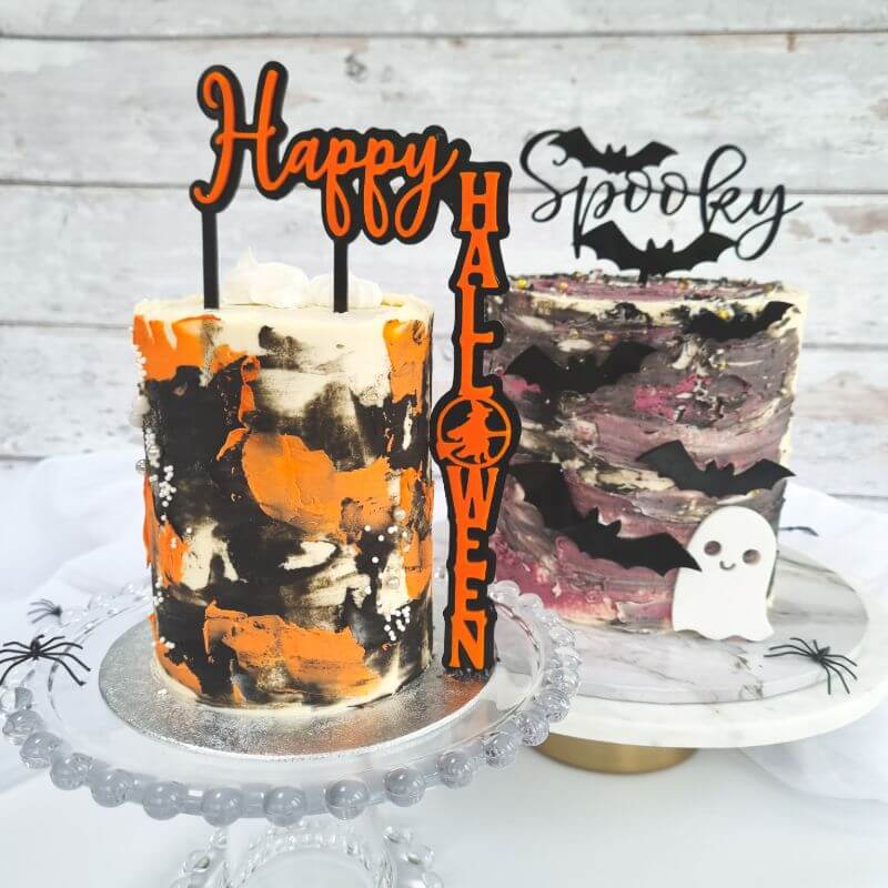 Over The Edge Halloween Double Layer Cake Topper Premium 3mm Acrylic