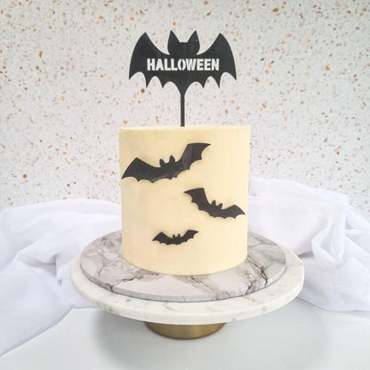Bat Halloween Cake Motif Pack of 4 Premium 3mm Acrylic