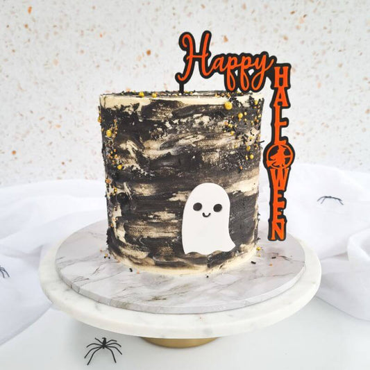 Ghost Halloween Cake Motif Pack of 2 Premium 3mm Acrylic