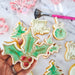 Modern Holly Christmas Cookie Cutter and Embosser
