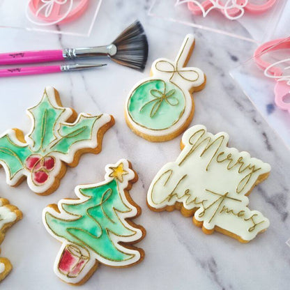 Modern Bauble Christmas Cookie Cutter and Embosser