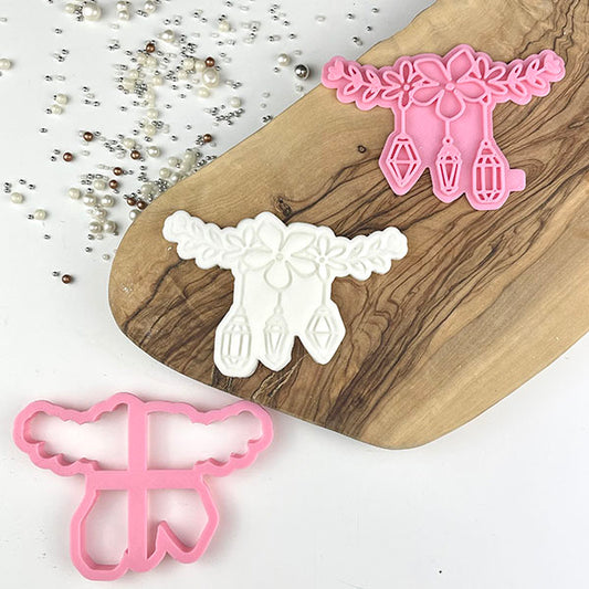 Flower Garland and Hanging Lanterns Ramadan Cookie Cutter and Stamp