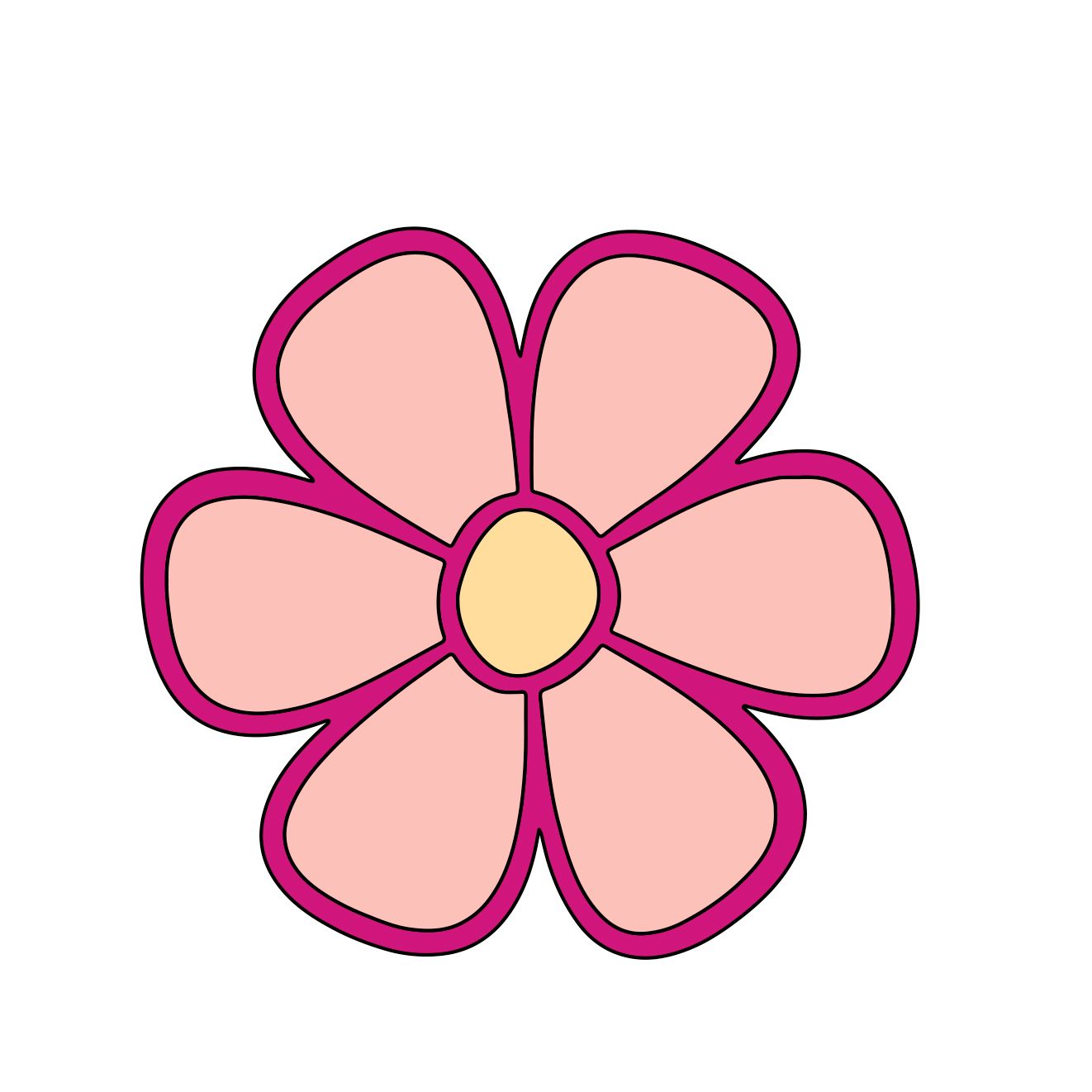 Simple Flower Outline Floral Cookie Cutter