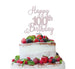 Happy 100th Birthday Pretty Cake Topper Glitter Card White