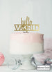 Hello World Baby Shower Cake Topper Premium 3mm Acrylic Mirror Gold