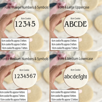 AlphaBakes Font 1 Stamp Tiles (Bar Not Included)