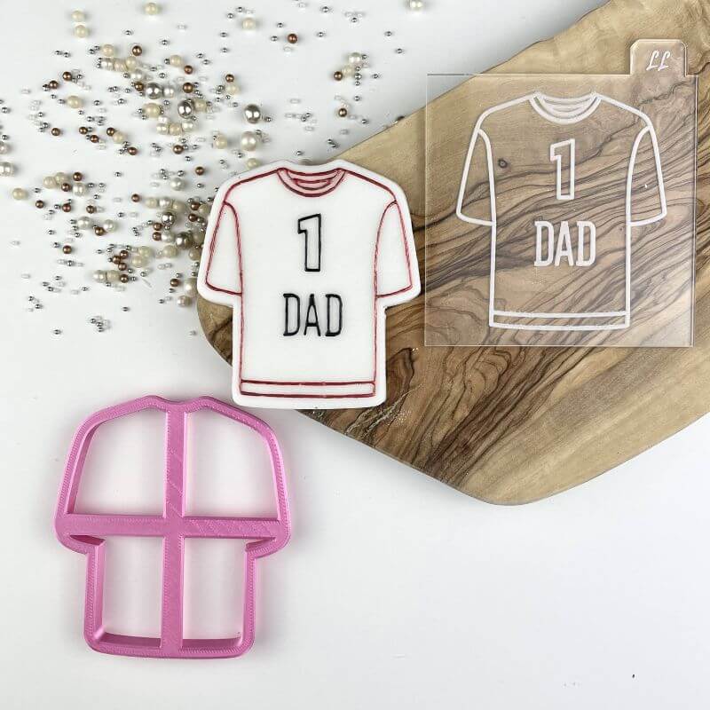 Football Shirt Father's Day Cookie Cutter and Embosser