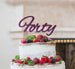 Forty Birthday Cake Topper 40th Glitter Card Dark Purple