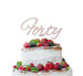 Forty Birthday Cake Topper 40th Glitter Card White