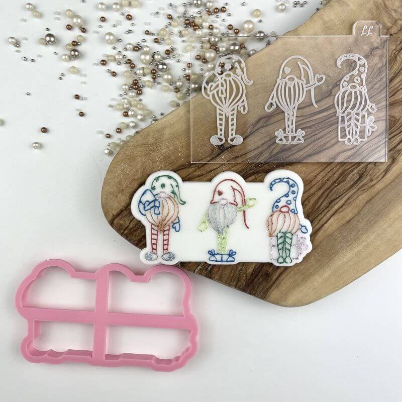 Friendly Gnomes Christmas Cookie Cutter and Embosser