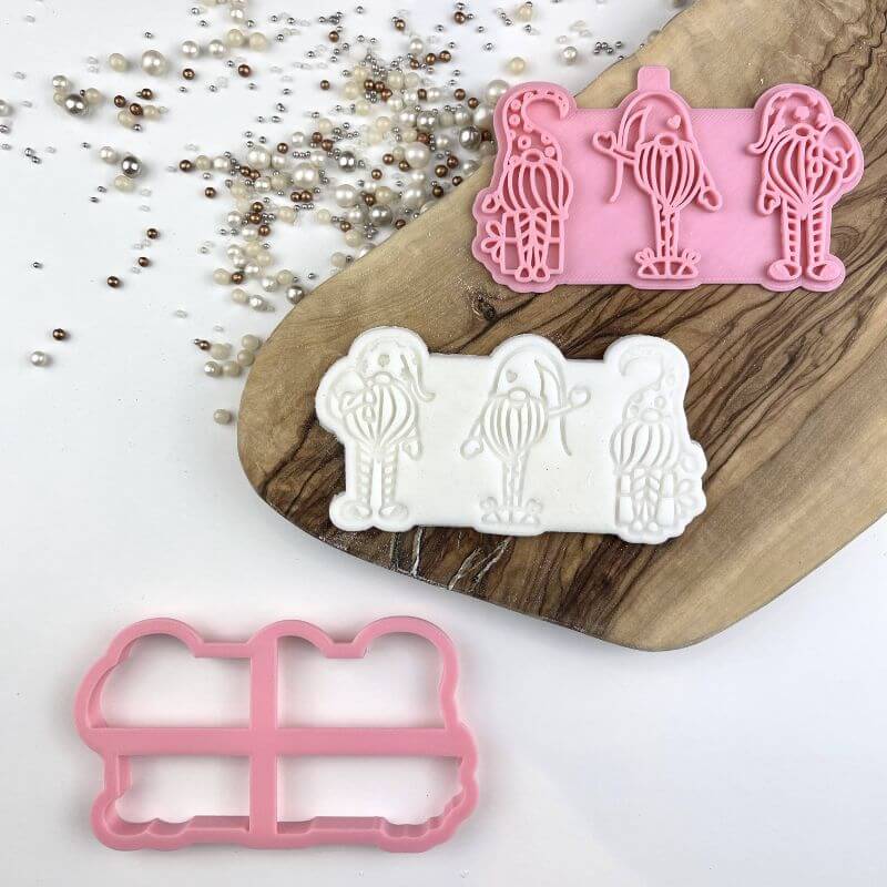 Friendly Gnomes Christmas Cookie Cutter and Stamp