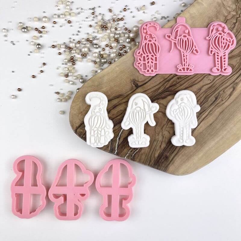 Friendly Gnomes Christmas Cookie Cutter and Stamp