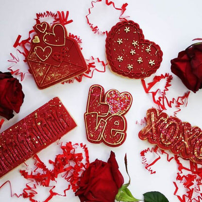 Field of Hearts Valentine's Cookie Cutter and Stamp