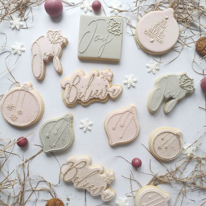 Joy Christmas Cookie Cutter and Embosser
