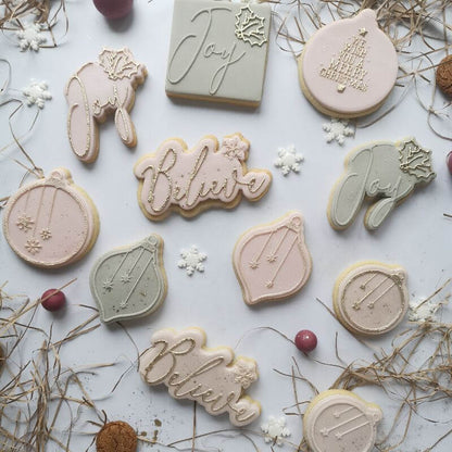 Joy Christmas Cookie Cutter and Embosser