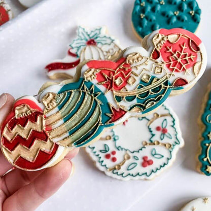 Baubles Christmas Cookie Cutter and Embosser by Frosted Cakes by Em