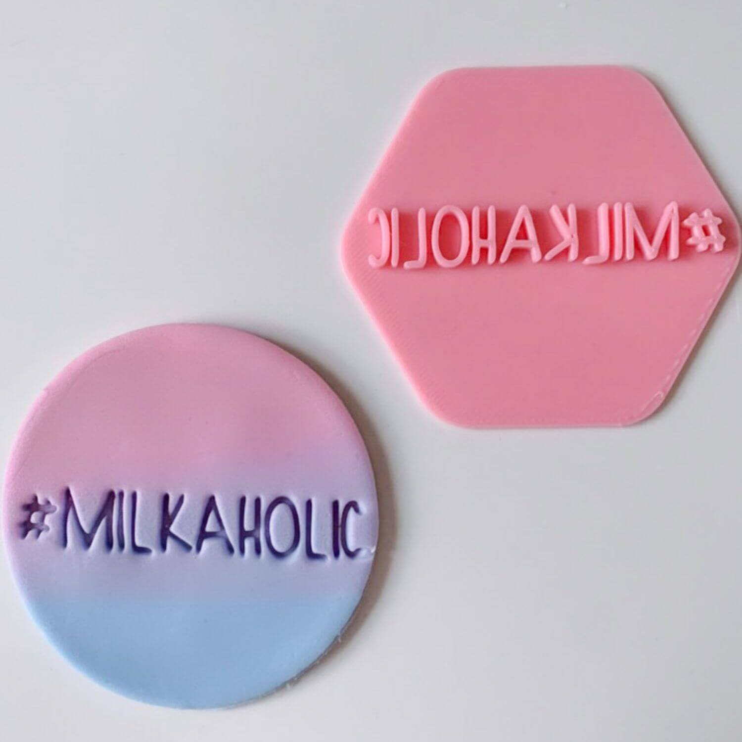 #Milkaholic Baby Shower Cookie Stamp