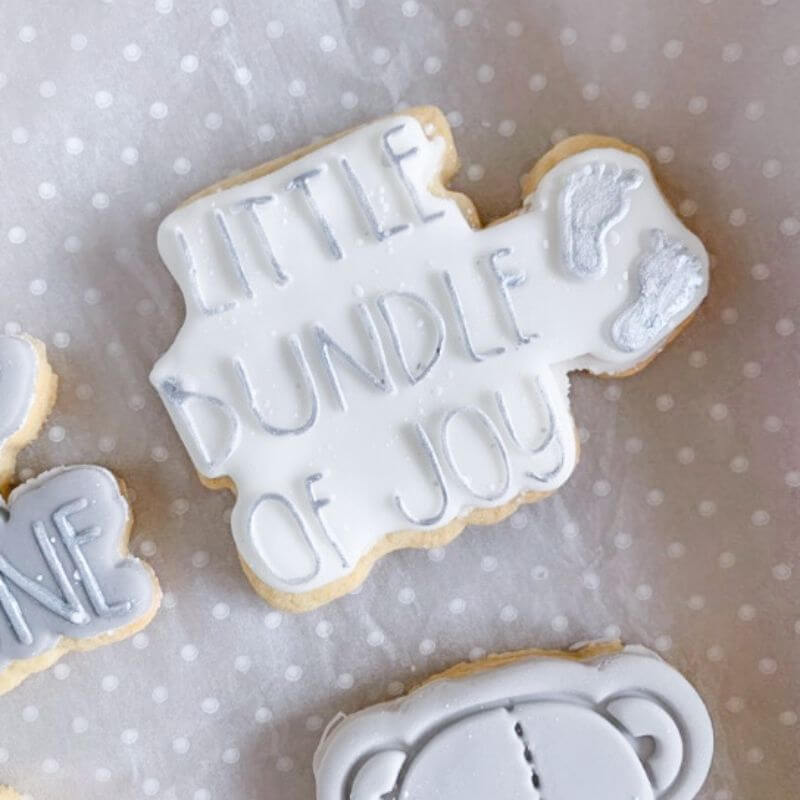 Little Bundle of Joy Baby Shower Cookie Cutter and Embosser