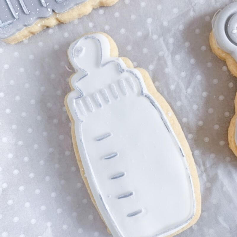 Baby Bottle Baby Shower Cookie Cutter and Embosser