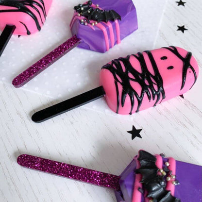 Glitter Purple Acrylic Cakesicle Lollipop Sticks