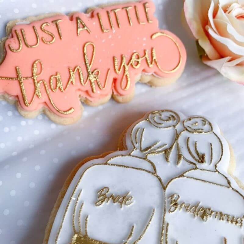 Just a Little Thank You Wedding Cookie Cutter and Embosser