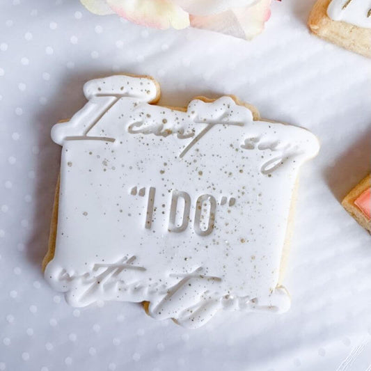 Soho Cookies I Can't Say I Do Without You Bridal Party Cookie Cutter and Stamp