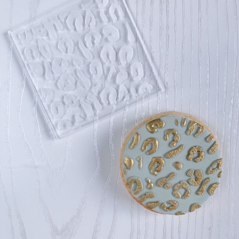 Leopard Animal Print Texture Tile Jungle Cookie Cutter and Embosser