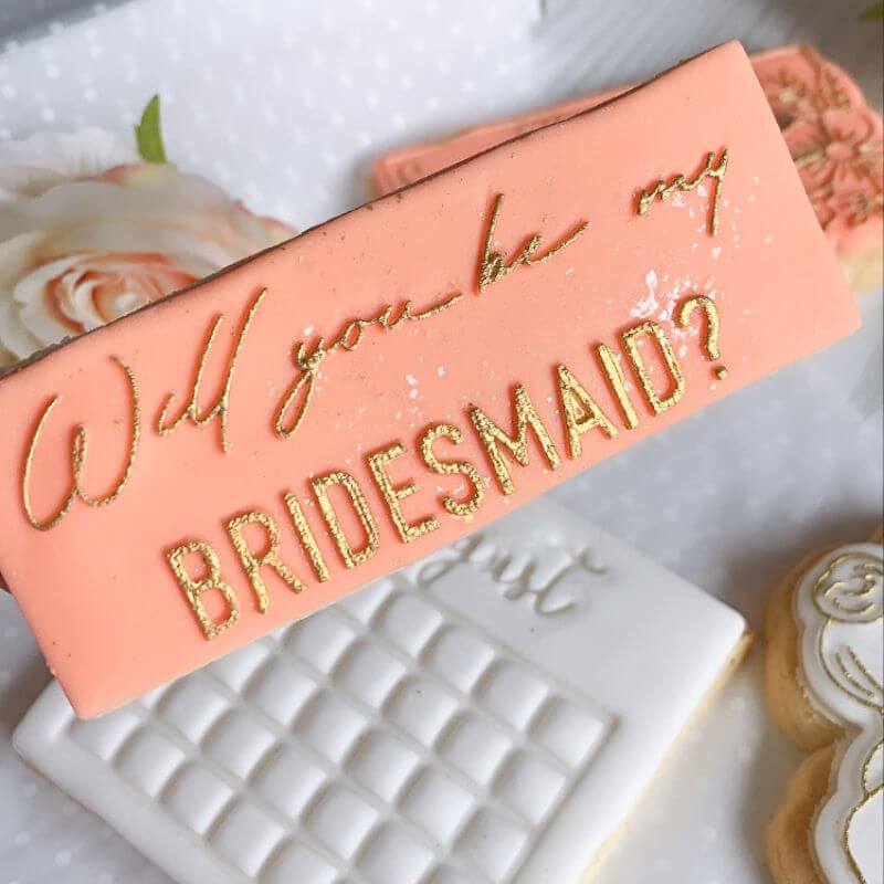 Soho Cookies Will You Be My Bridesmaid? Bridal Party Cookie Cutter and Embosser