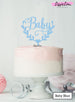 Baby Semi-Wreath Baby Shower Cake Topper Premium 3mm Acrylic Baby Blue