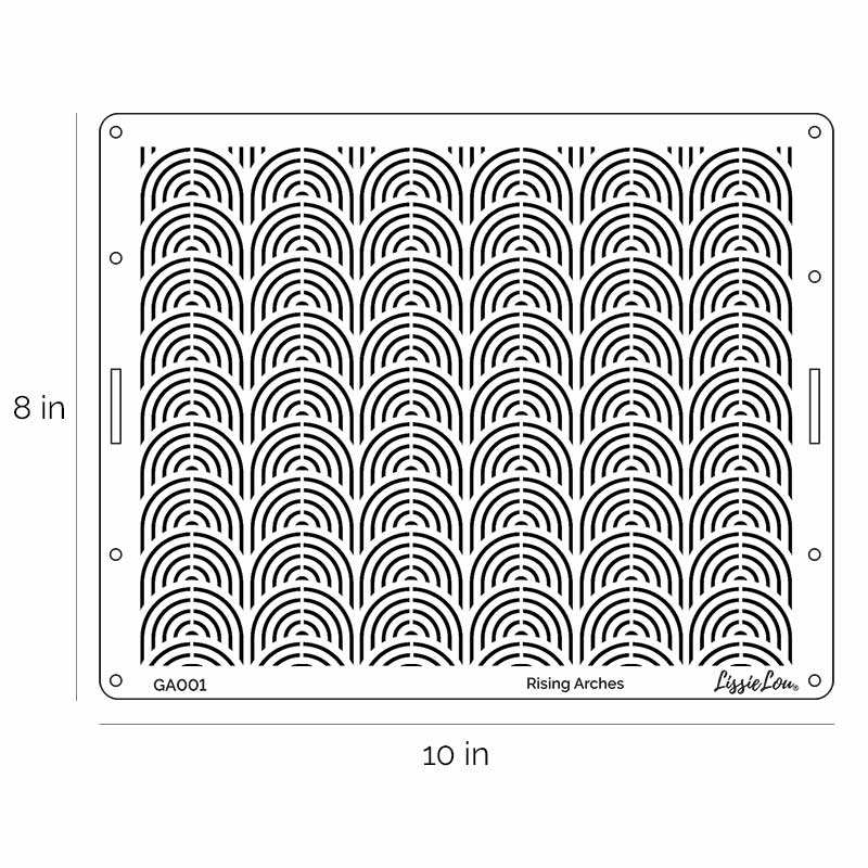 Rising Arches Cake Stencil - Full Size Design