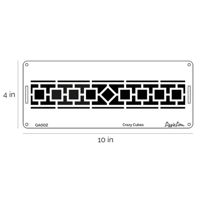 Crazy Cubes Cake Stencil - Border Design