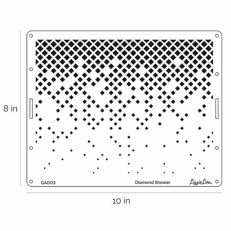 Diamond Shower Cake Stencil - Full Size Design