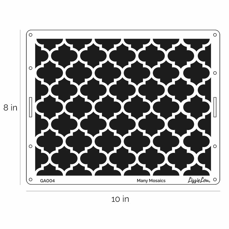 Many Mosaics Cake Stencil - Full Size Design