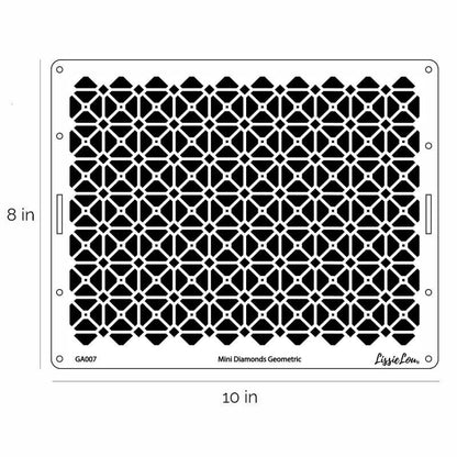 Mini Diamonds Geometric Cake Stencil - Full Size Design