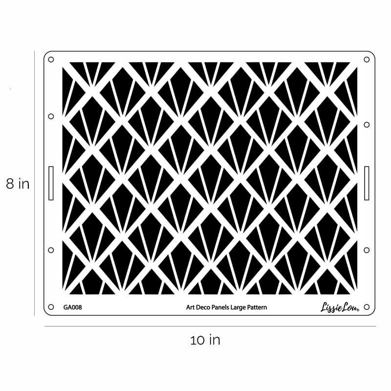 Art Deco Panels Large Pattern Cake Stencil - Full Size Design