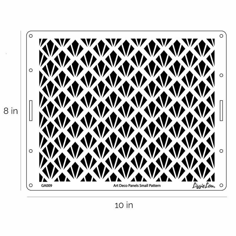 Art Deco Panels Small Pattern Cake Stencil - Full Size Design