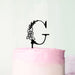 Wedding Floral Initial Letter G Style Cake Topper