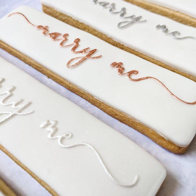 Marry Me in Verity Font Bridal Party Cookie Cutter and Embosser