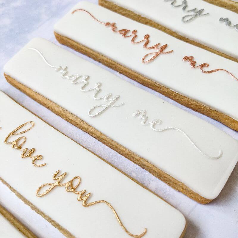 Marry Me in Verity Font Bridal Party Cookie Cutter and Embosser