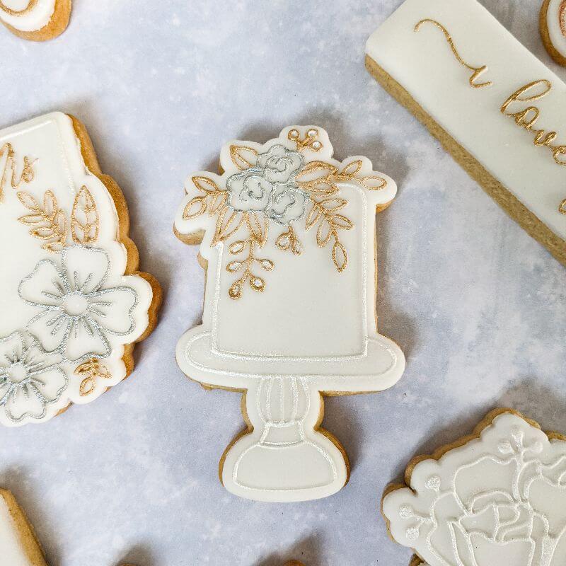 Wedding Cake with Flowers Cookie Cutter