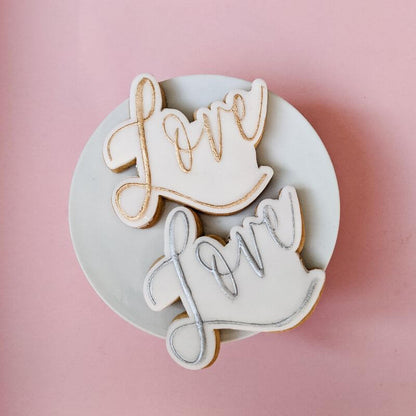Love in Florence Font Wedding Cookie Cutter and Embosser
