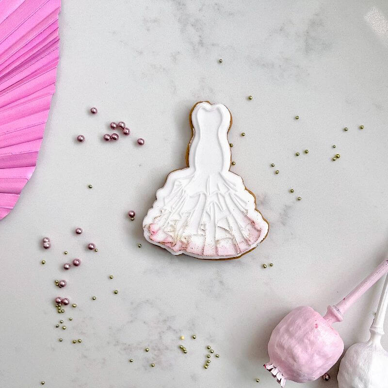 Elegant Wedding Dress Cookie Cutter