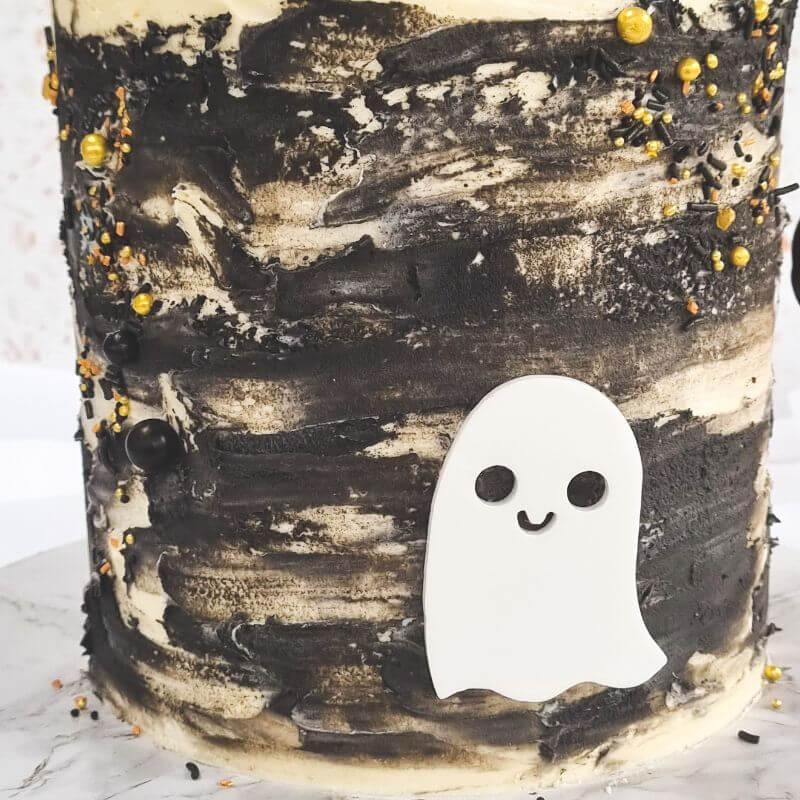 Ghost Halloween Cake Motif Pack of 2 Premium 3mm Acrylic